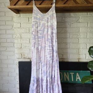 Oliviaceous Adjustable Sundress Flowy Boho Lilac Size S Euc